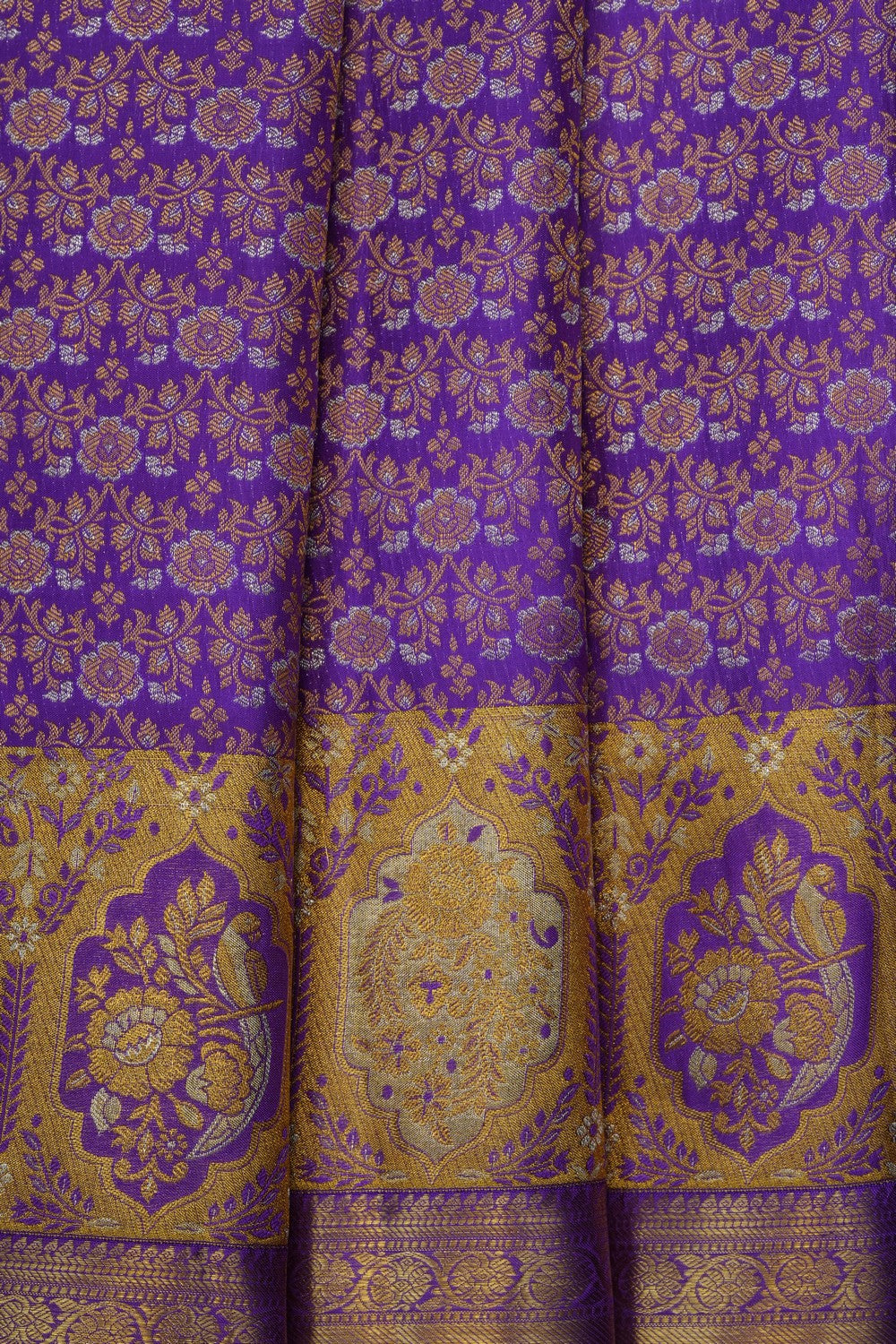 Image of Purple Kanchipattu Brocade Saree