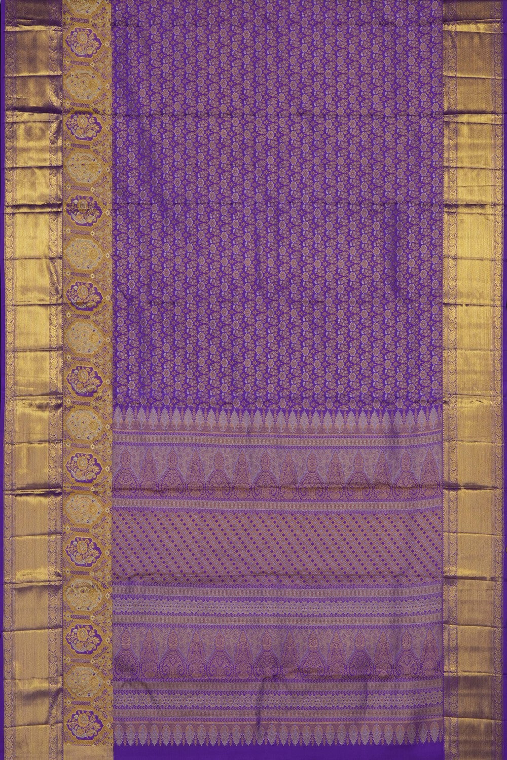 Image of Purple Kanchipattu Brocade Saree