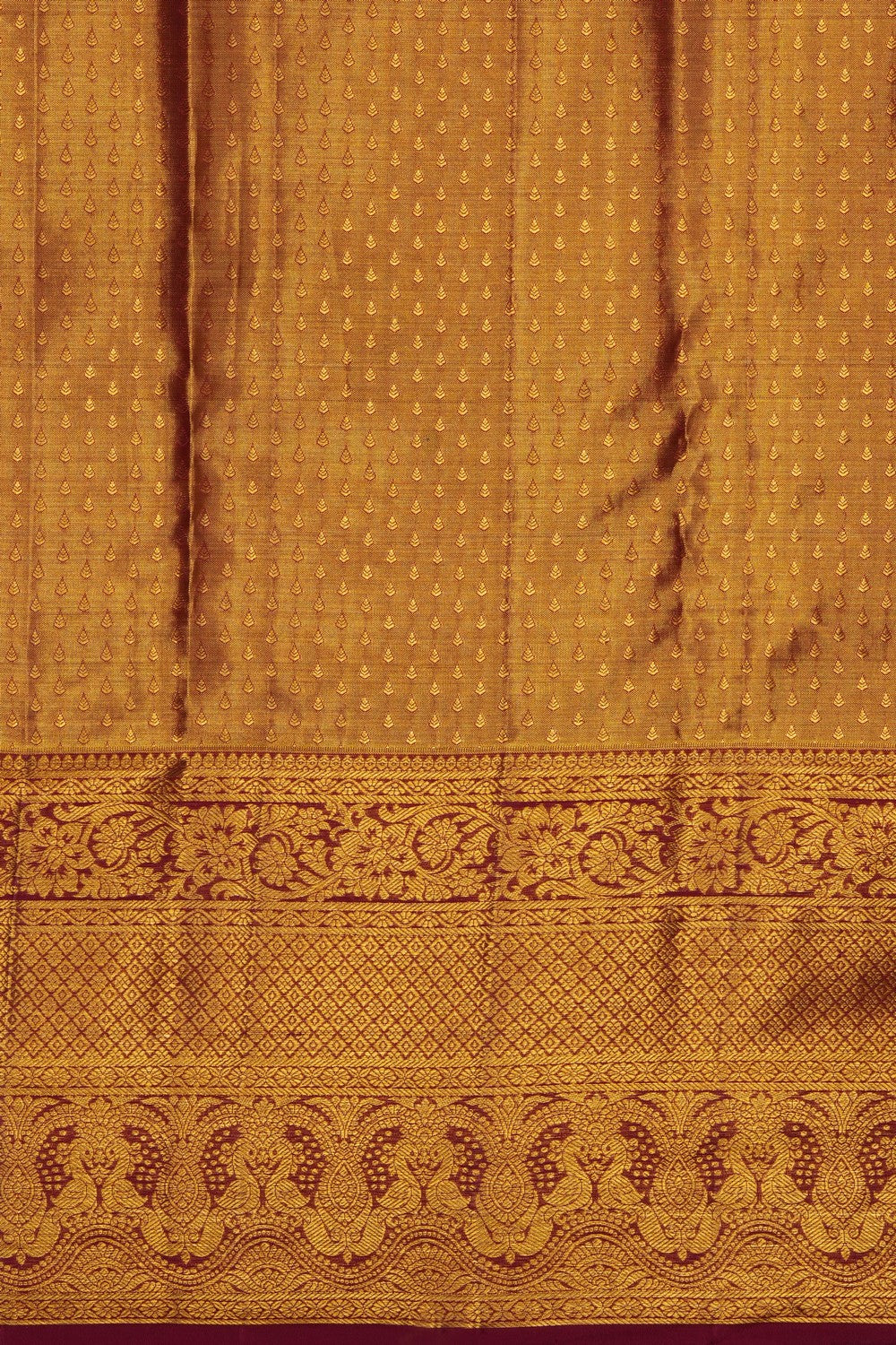 Image of Gold Kanchipattu Brocade Saree