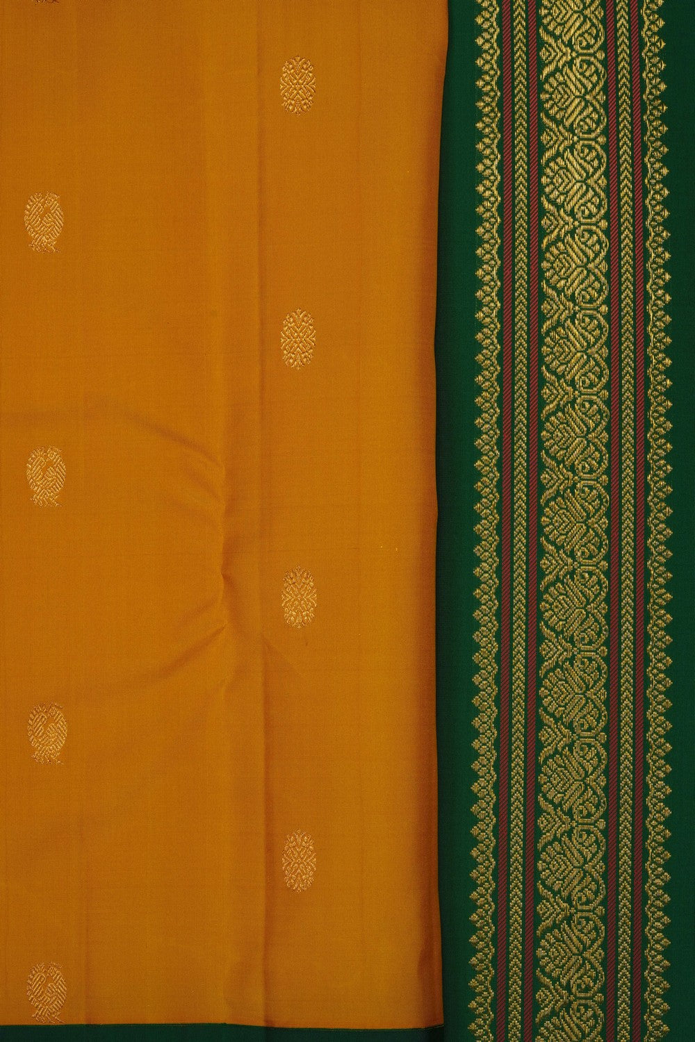 Image of Yellow Pure Silk Saree