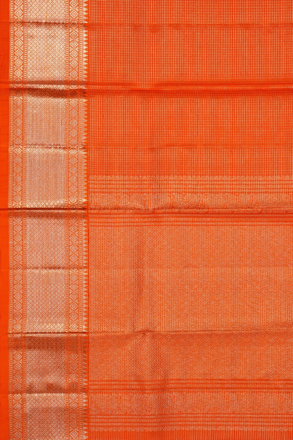 Image of Orange Kanchipattu Dupatta