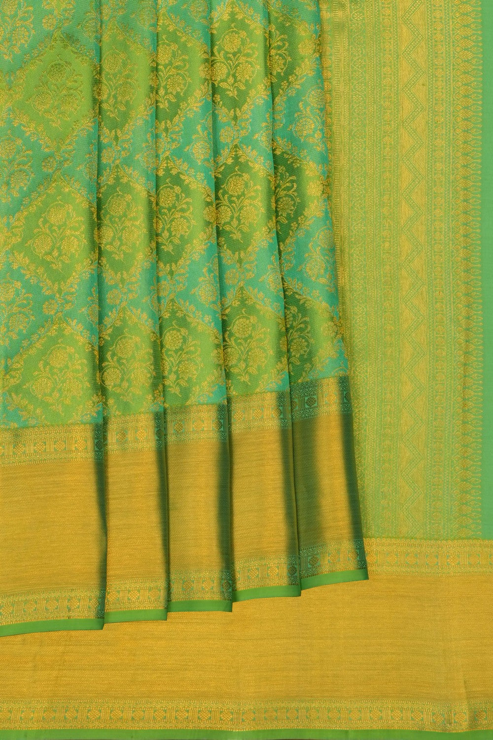 Image of Green Kanchipattu Brocade Saree