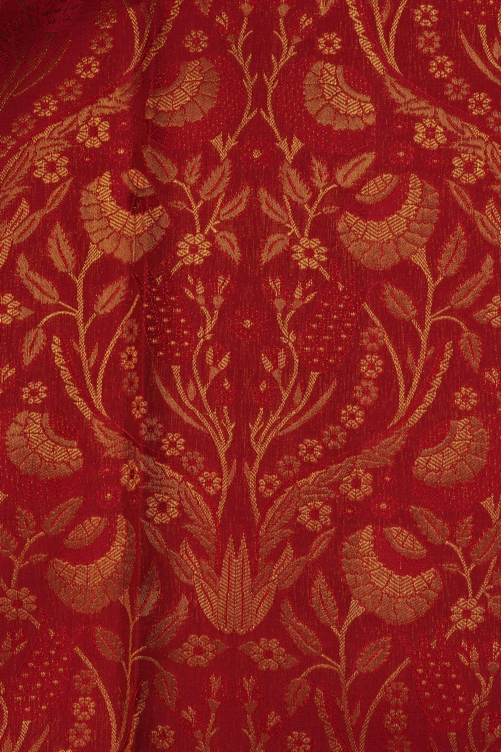 Image of Red Kanchipattu Brocade Saree