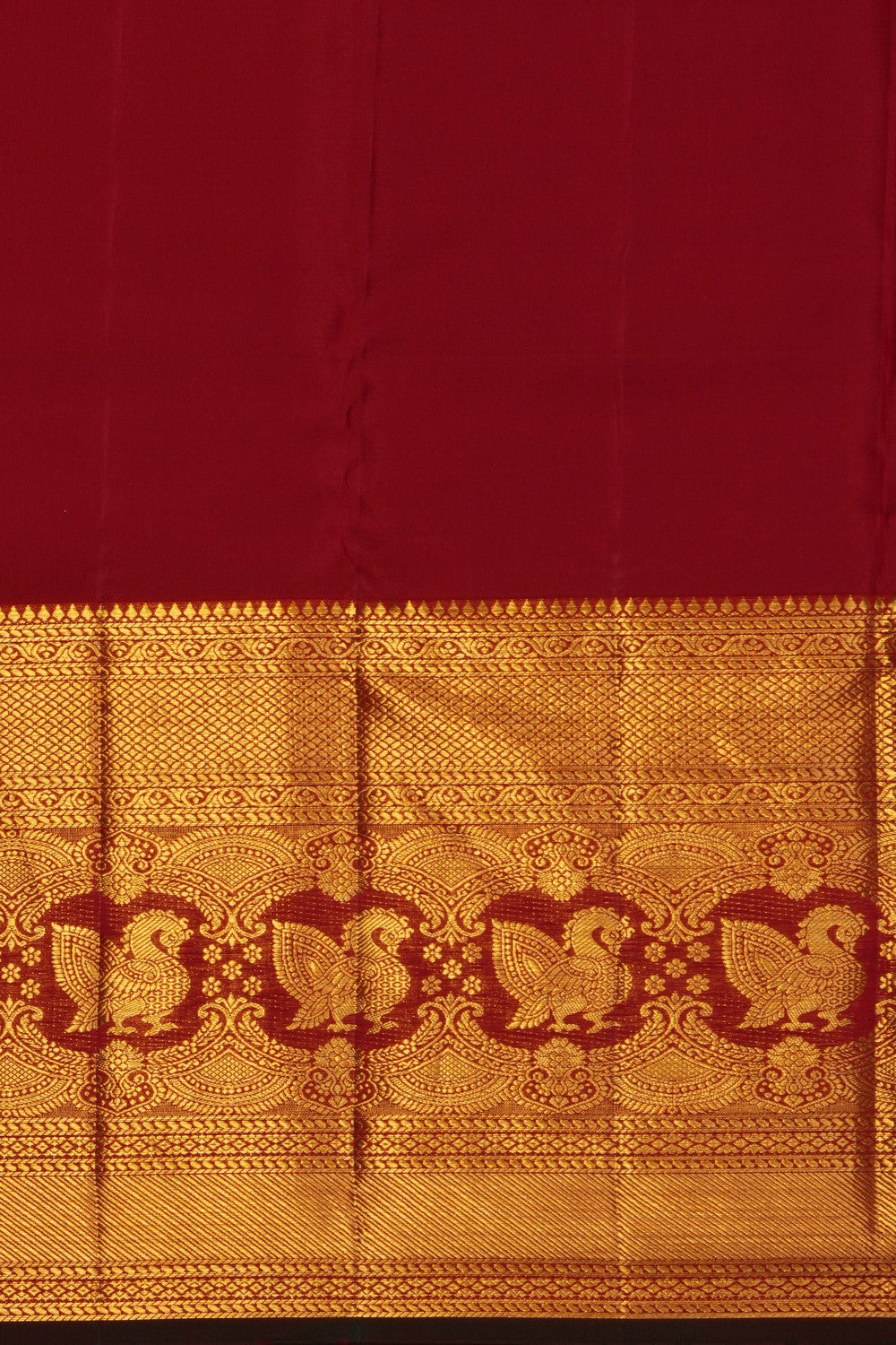 Image of Red Kanchipattu Brocade Saree
