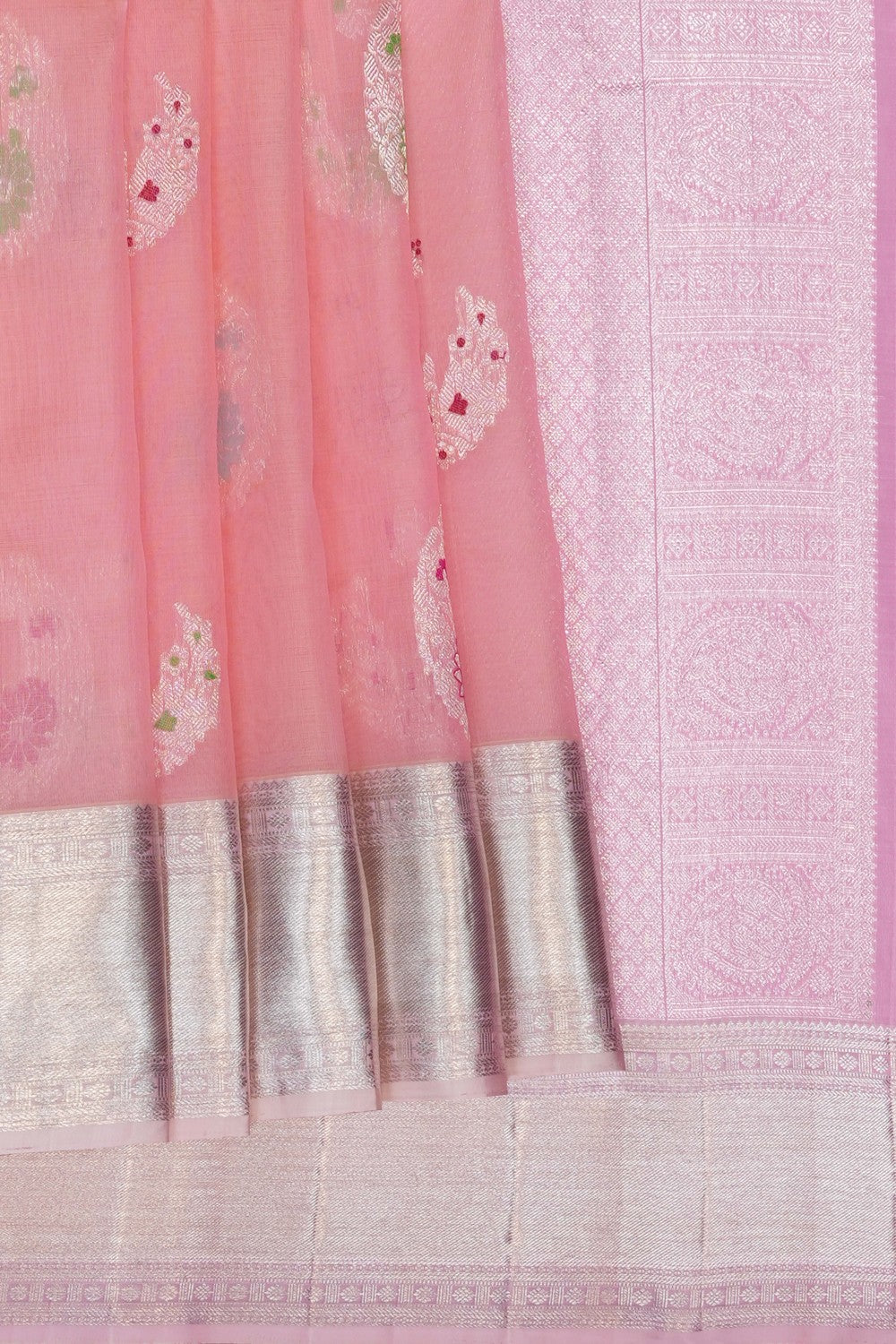 Image of Pink Kanchi-Kora Saree