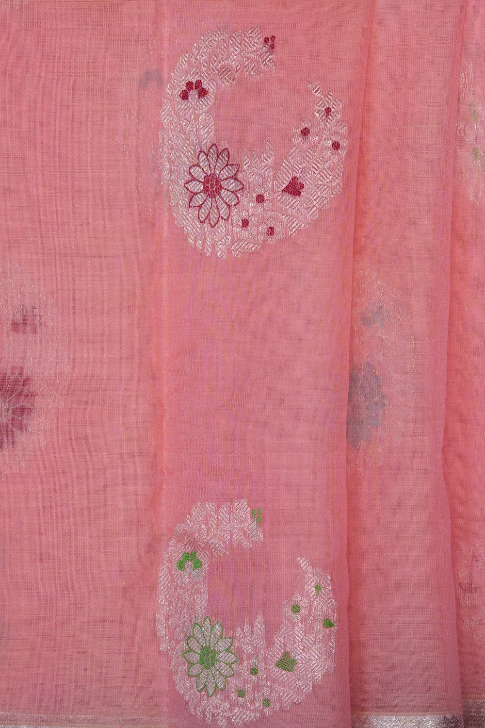 Image of Pink Kanchi-Kora Saree
