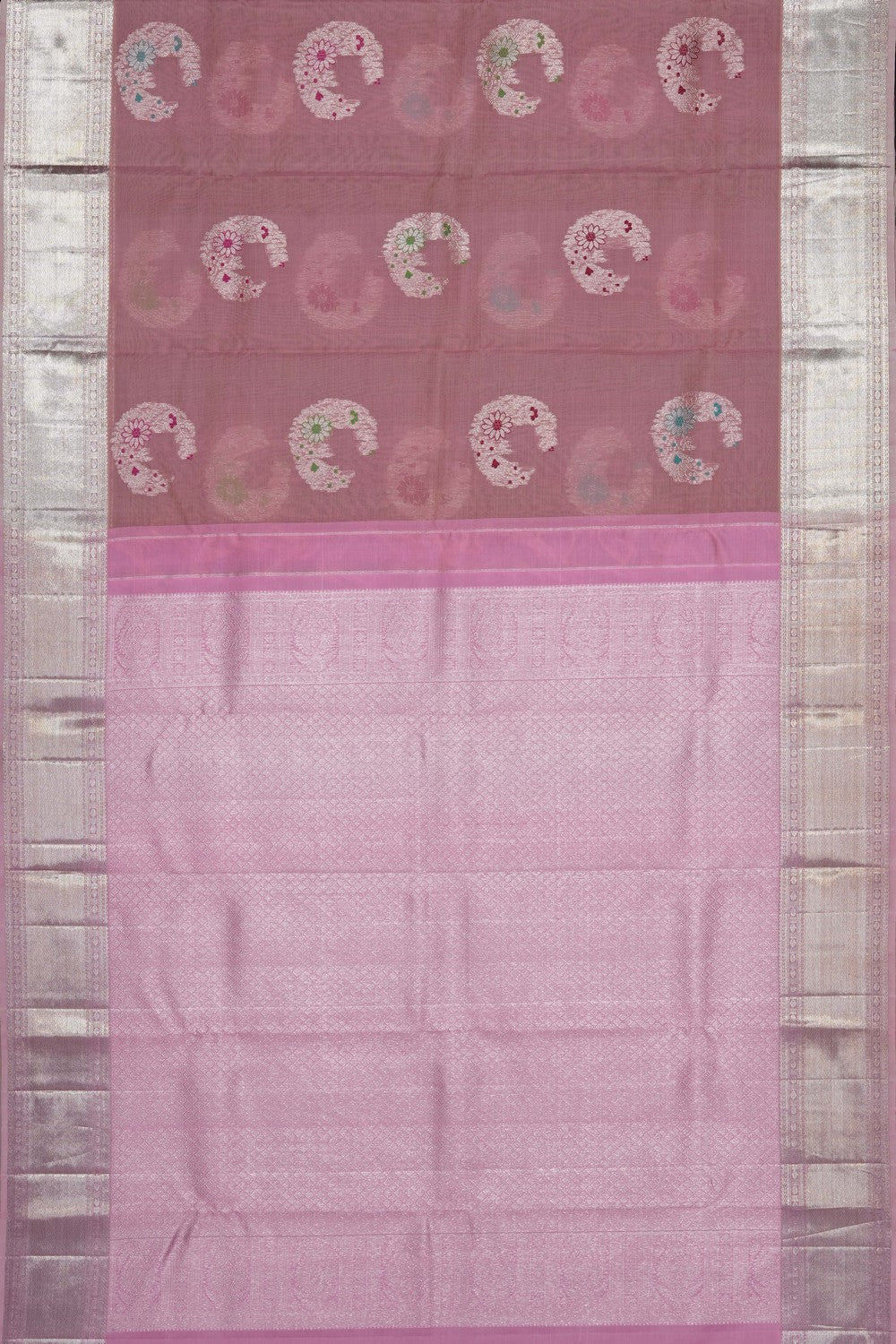 Image of Pink Kanchi-Kora Saree