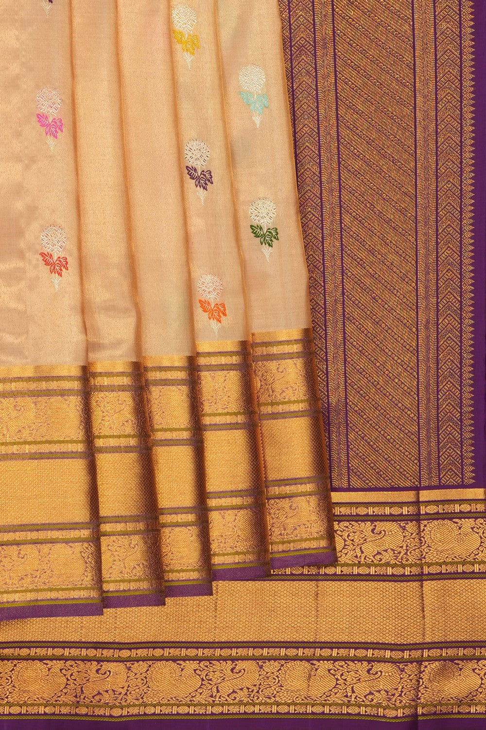 Image of Gold-Tissue Kanchipattu Saree