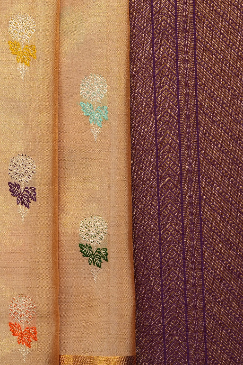 Image of Gold-Tissue Kanchipattu Saree