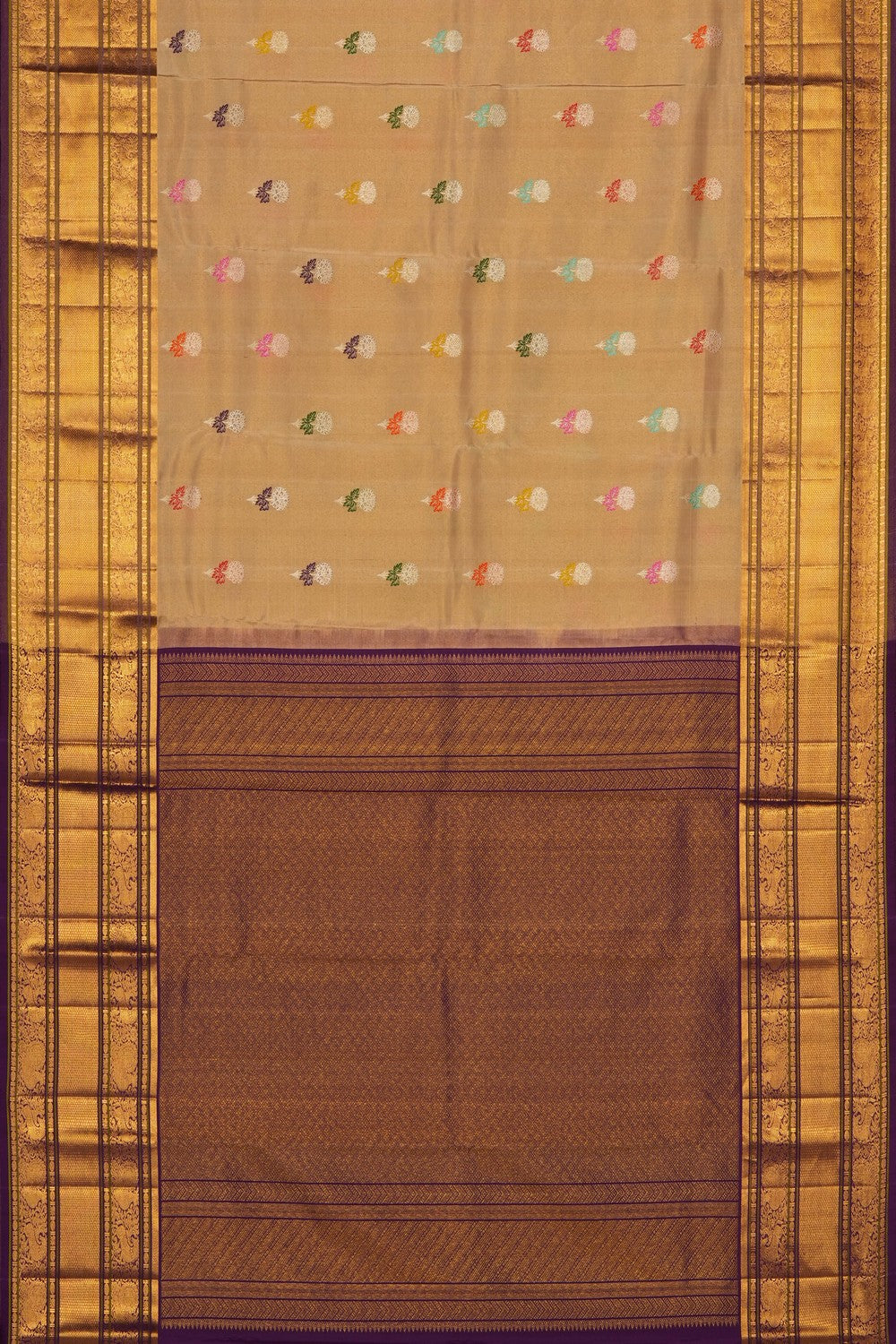 Image of Gold-Tissue Kanchipattu Saree