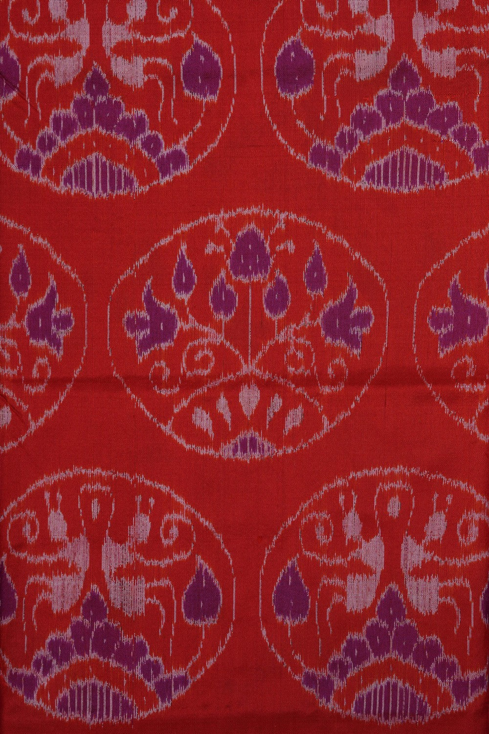 Image of Red Sambalpuri Silk Saree