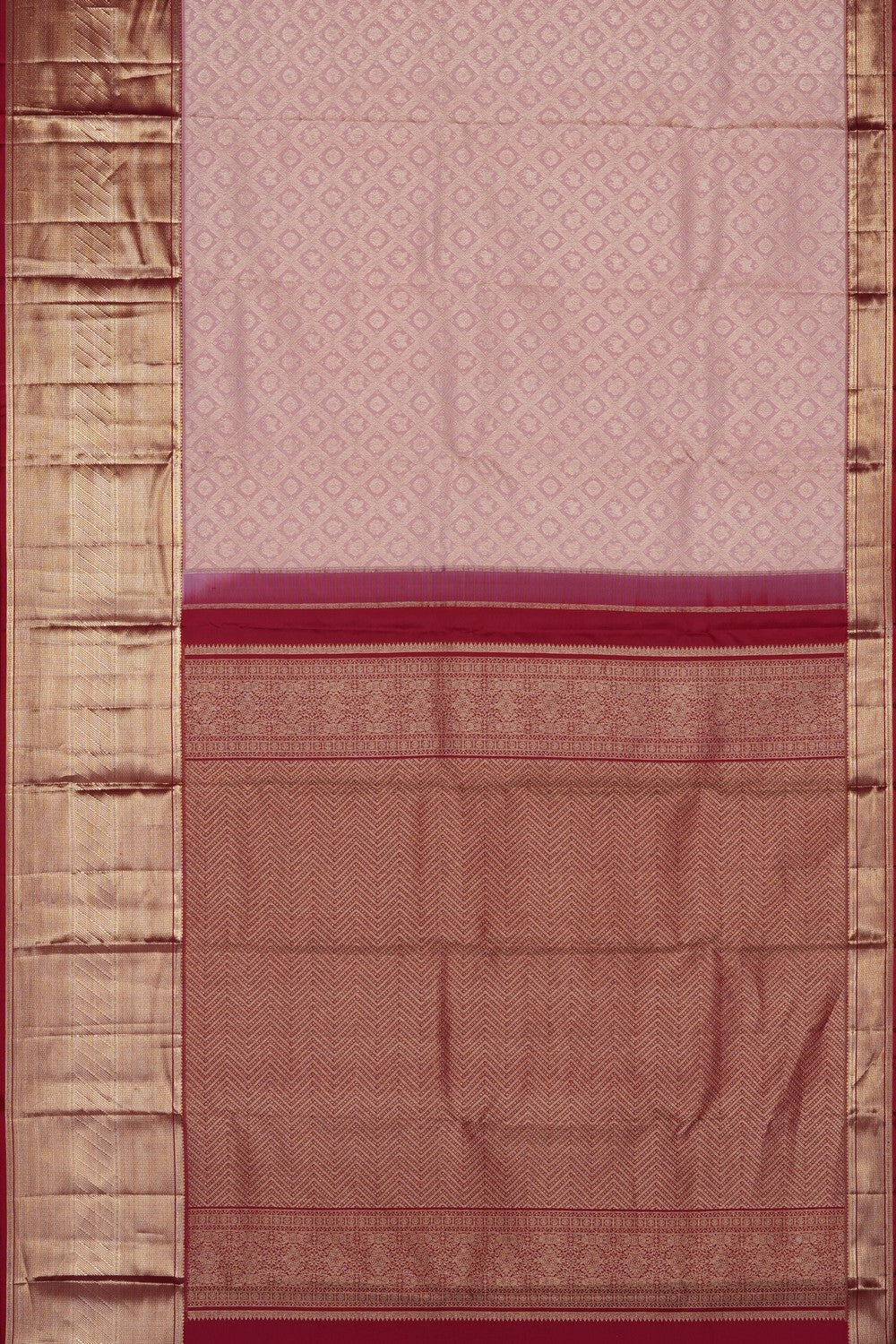 Image of Peach Kanchipattu Brocade Saree