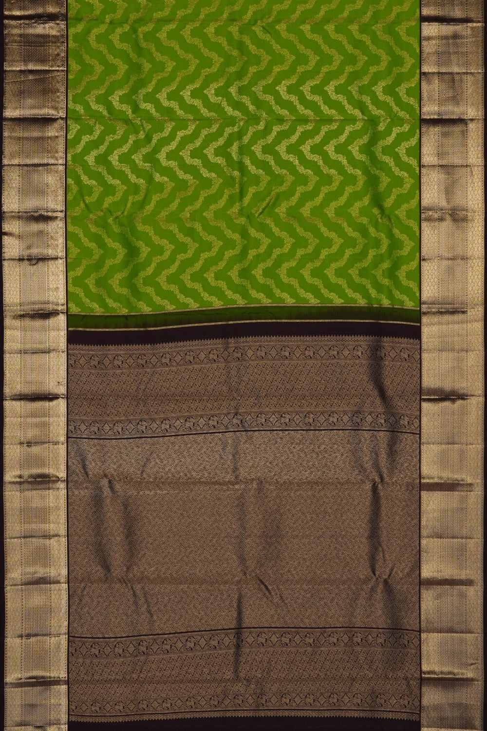 Image of Green Kanchipattu Brocade Saree