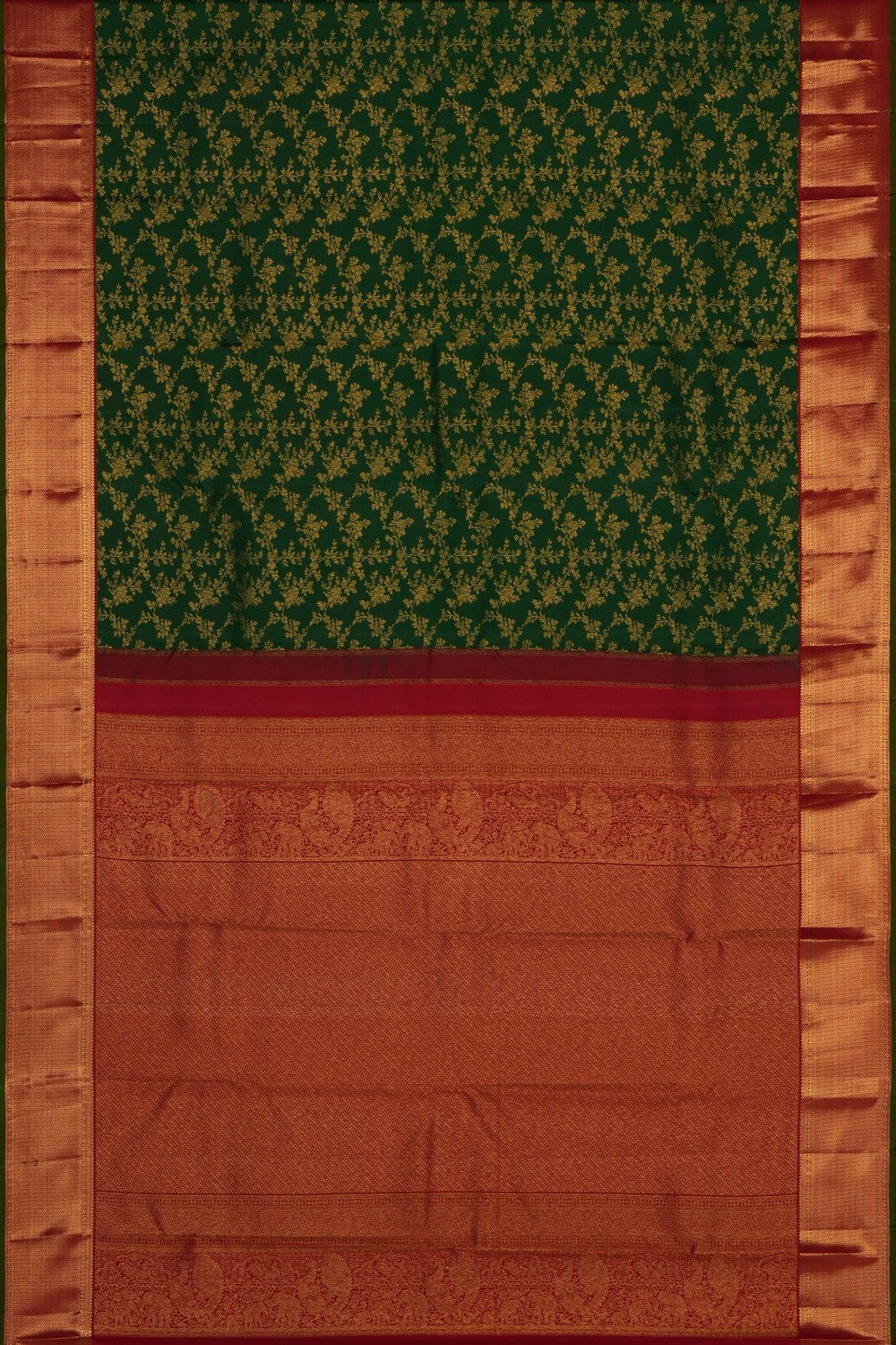 Image of Green Kanchipattu Brocade Saree