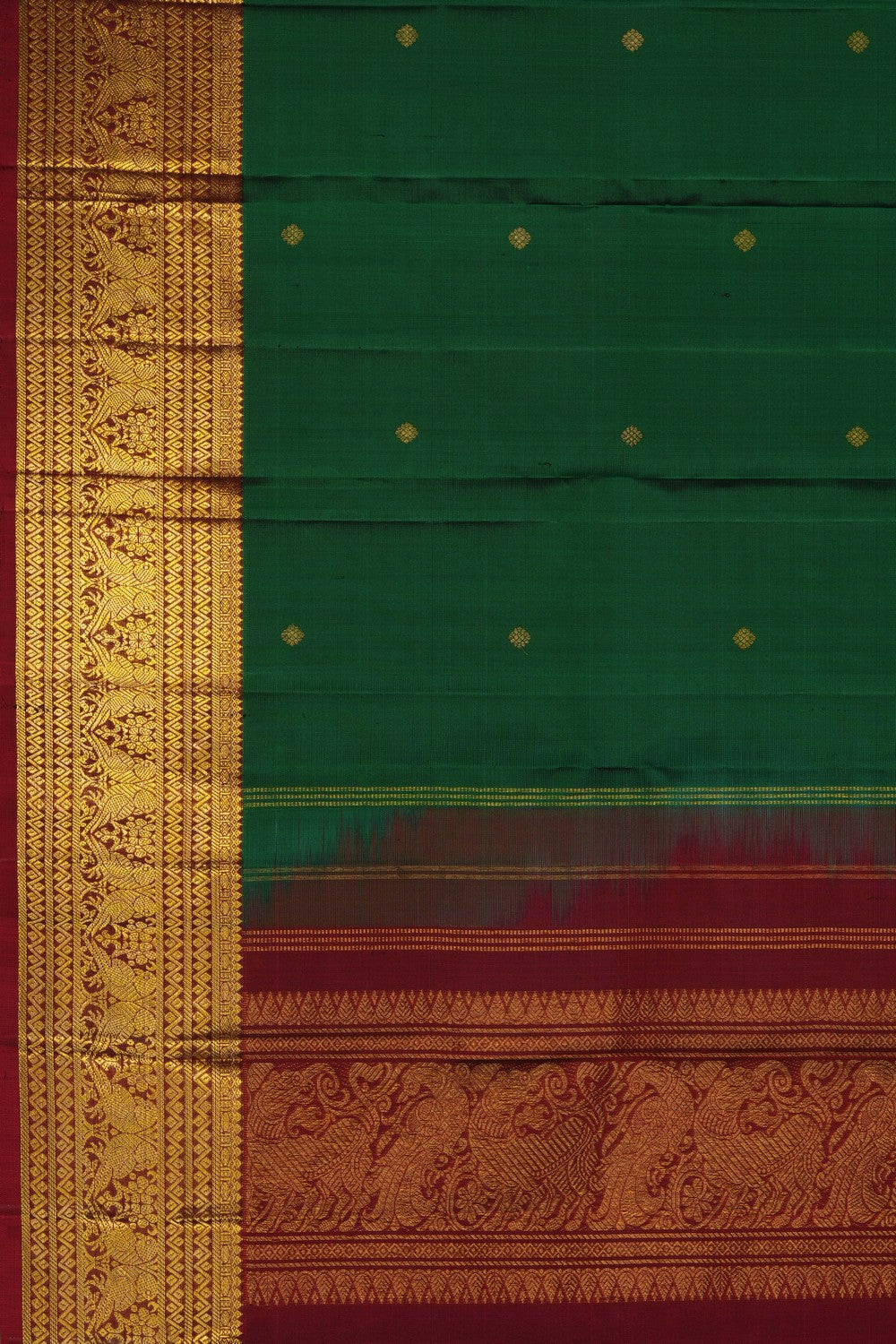 Image of Green Kanchipattu Dupatta