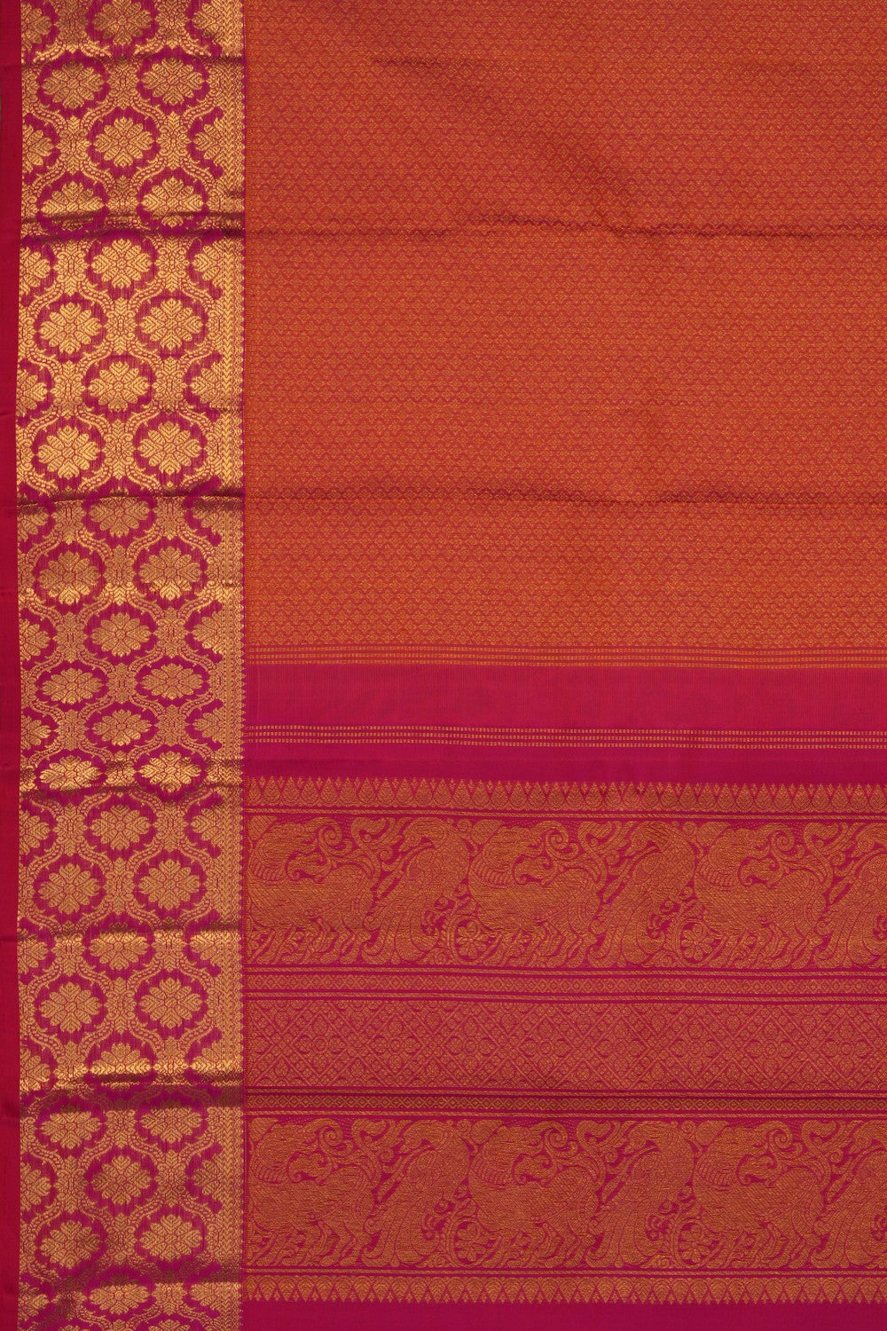 Image of Orange Kanchipattu Dupatta