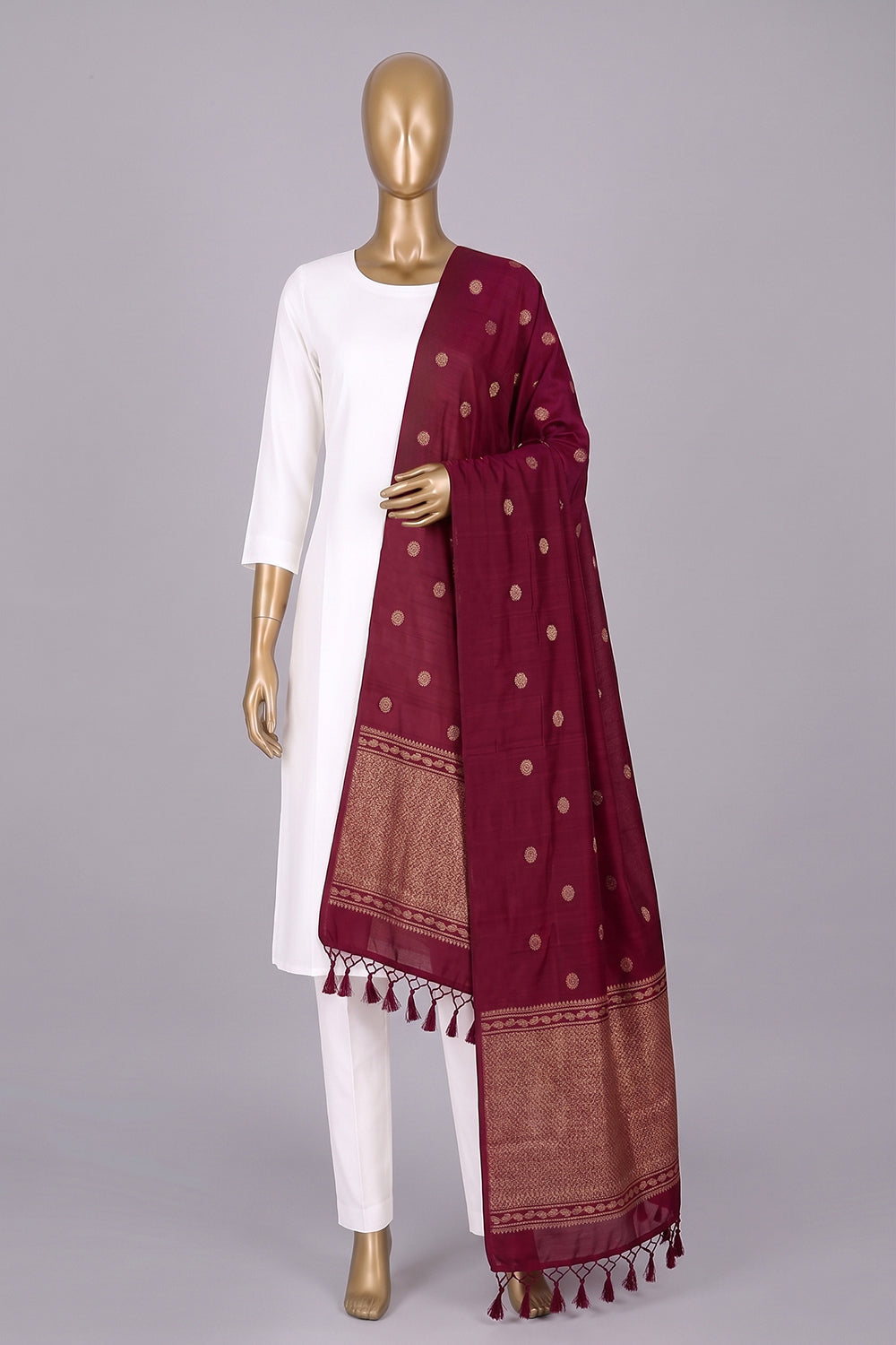 Image of Pink Kanchipattu Dupatta