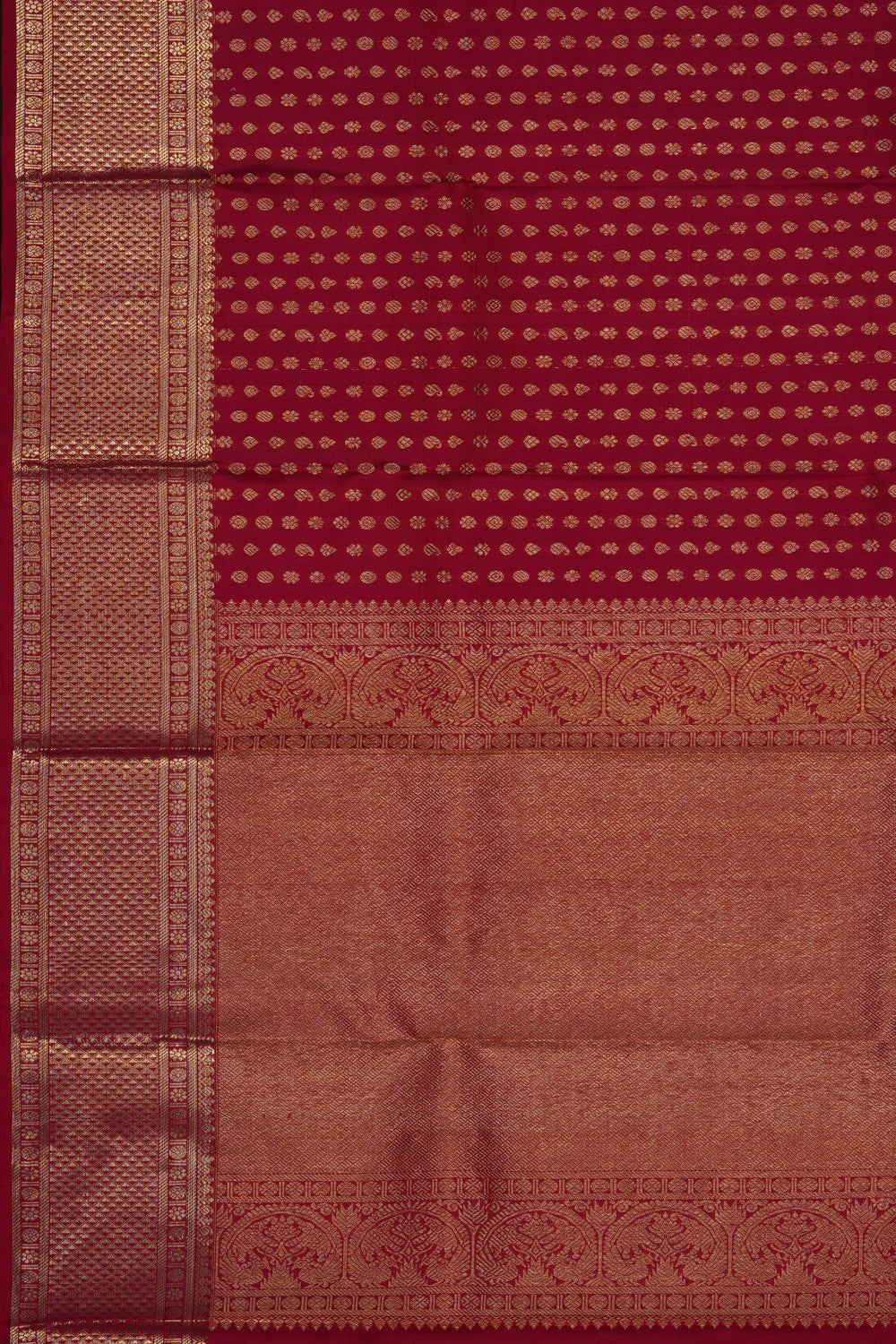 Image of Red Kanchipattu Dupatta