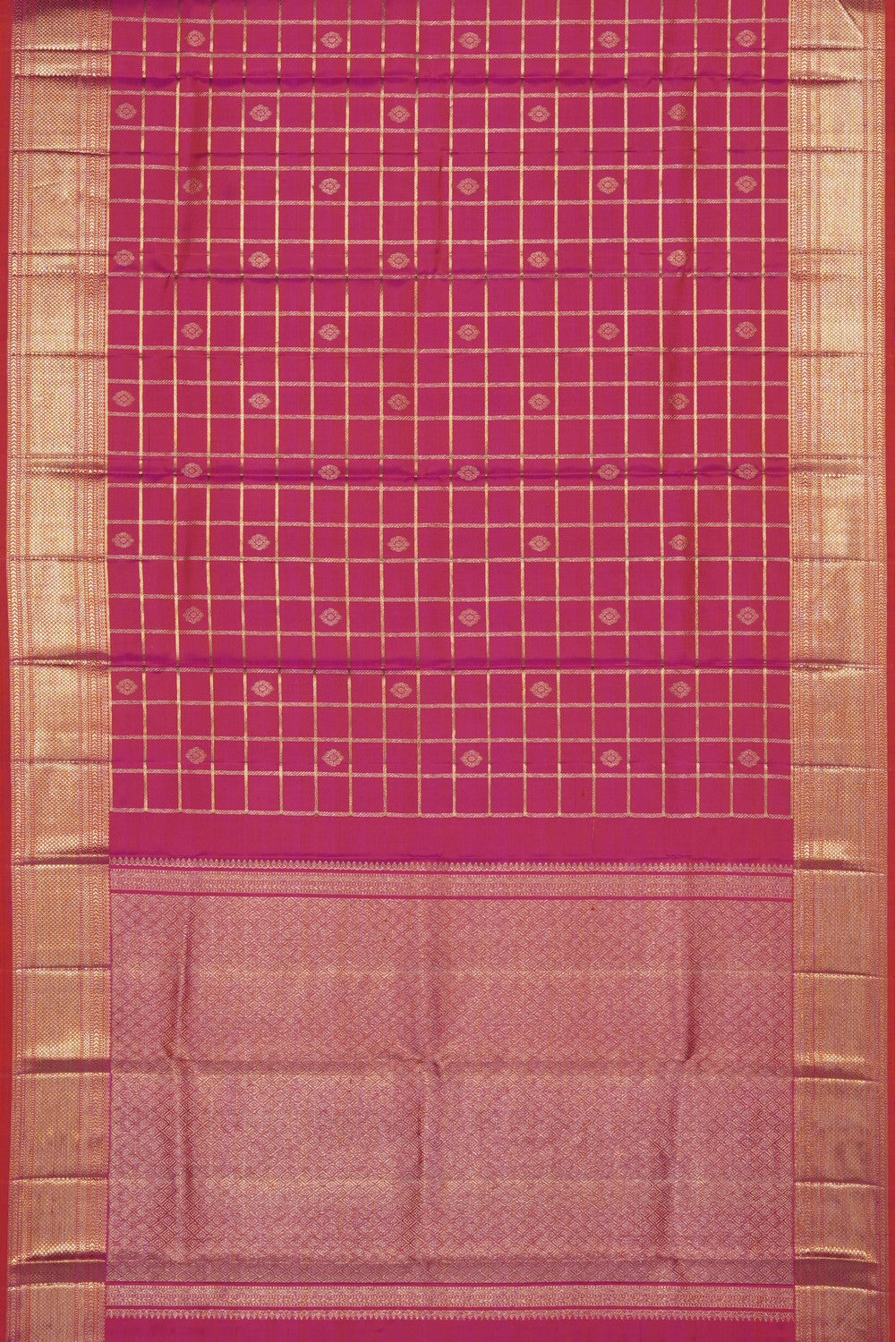 Image of Fuchsia-Pink Kanchipattu Dupatta