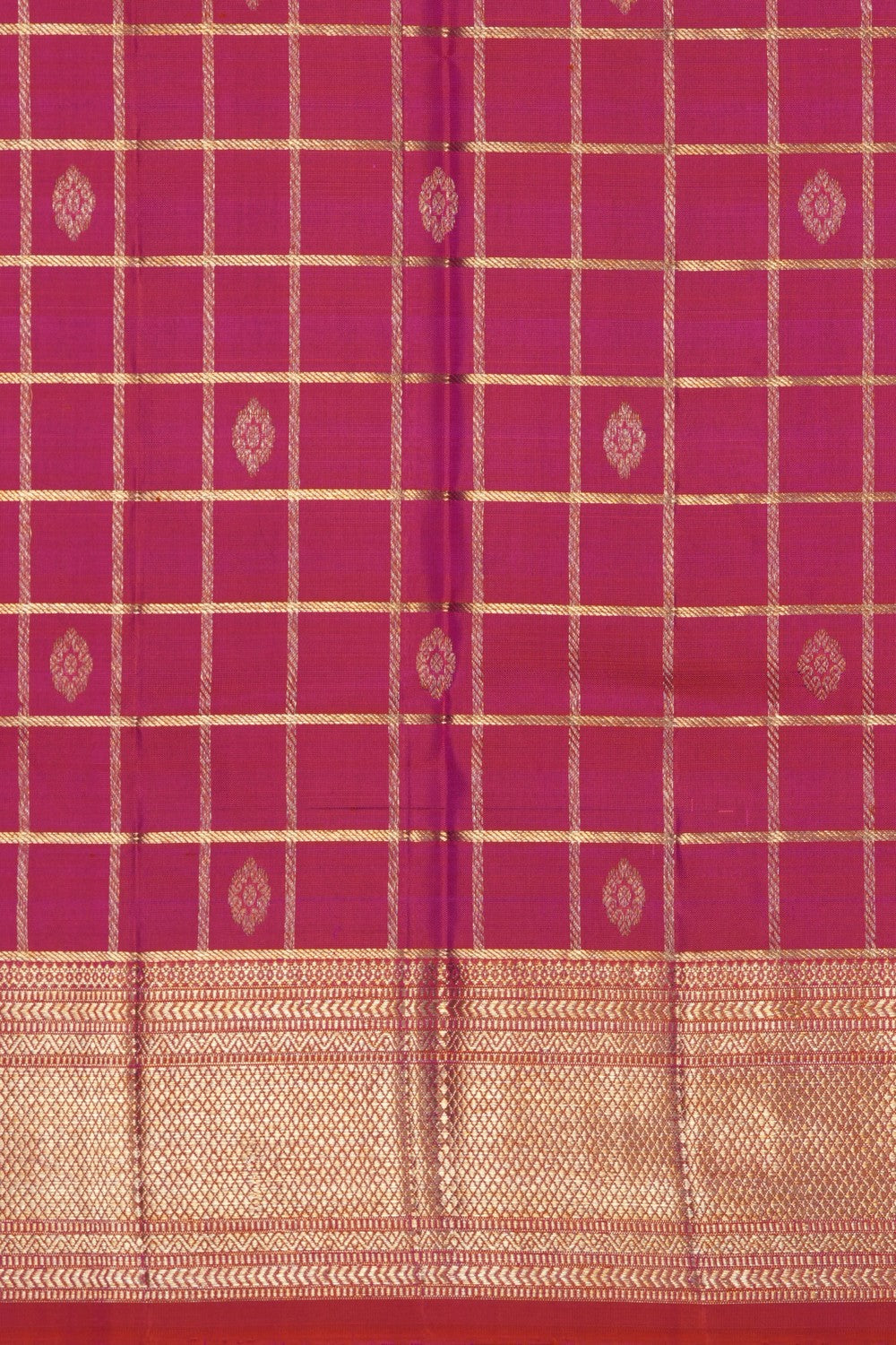 Image of Fuchsia-Pink Kanchipattu Dupatta