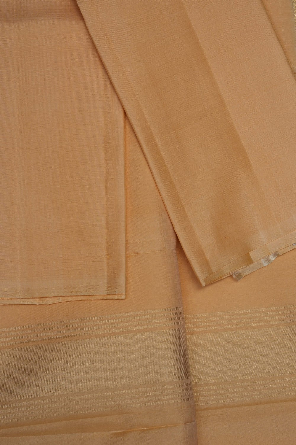 Image of Kanchi Silk Dhoti With Kanduva (8 X 4) 3 PCS Set