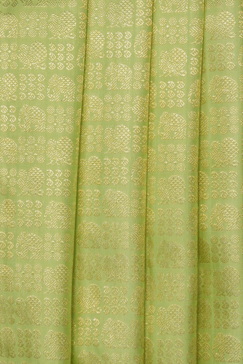 Image of Mint-Green Kanchipattu Brocade Saree