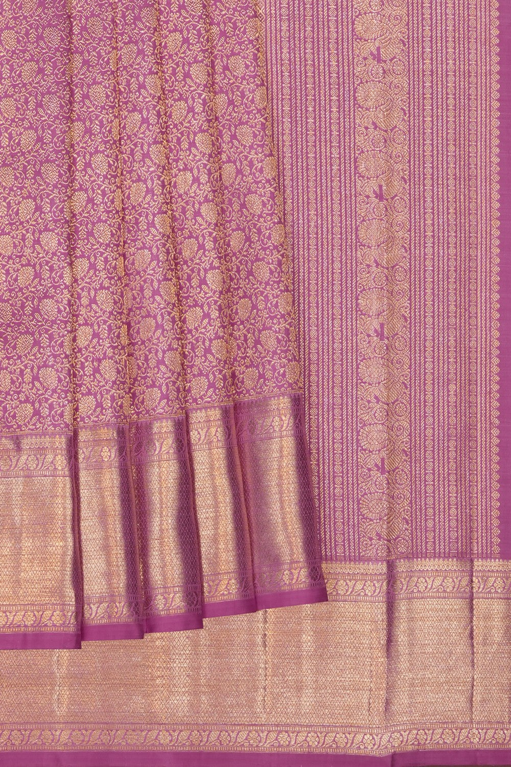 Image of Purple Kanchipattu Brocade Saree