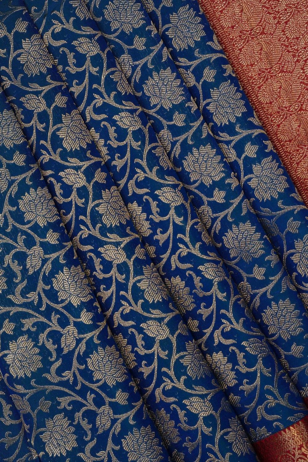 Image of Blue Kanchipattu Brocade Saree