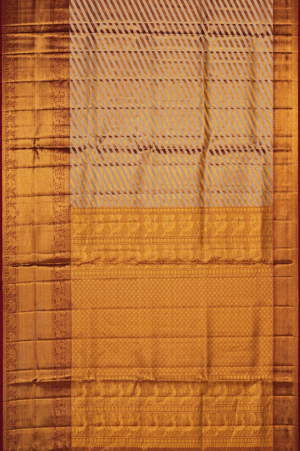 Image of Gold Kanchipattu Tissue Brocade Saree