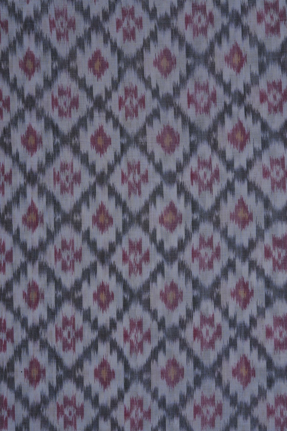 Image of White Pochampally Ikat Cotton Saree