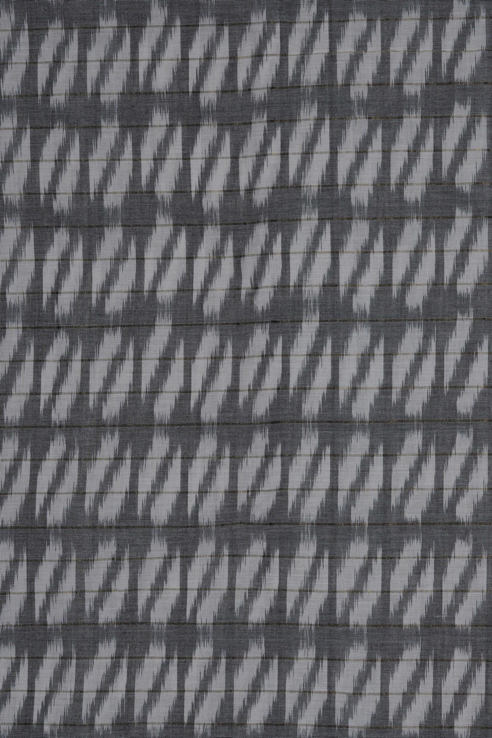 Image of Grey Pochampally Ikat Cotton Saree
