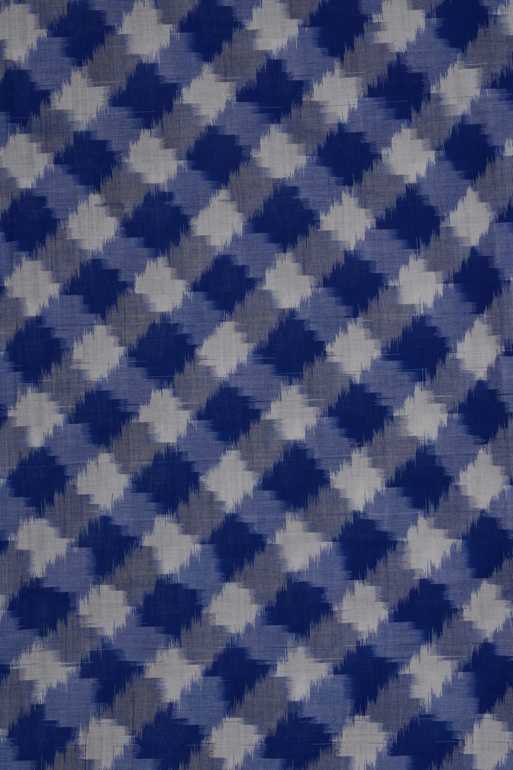Image of Blue Pochampally Ikat Cotton Saree