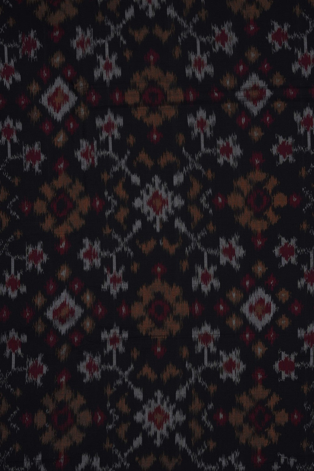 Image of Black Pochampally Ikat Cotton Saree