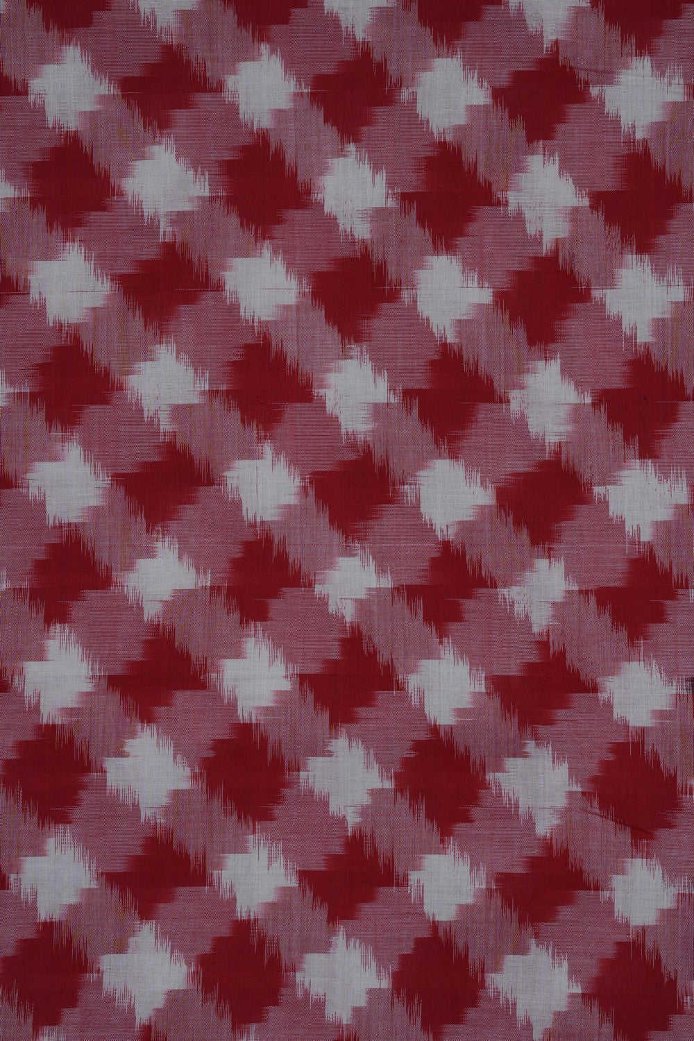 Image of Red Pochampally Ikat Cotton Saree