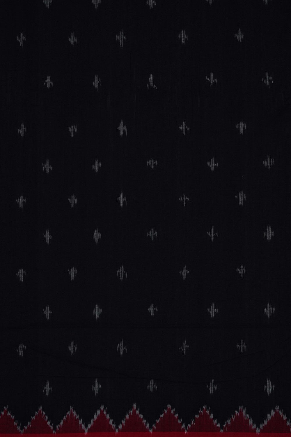 Image of Black Pochampally Ikat Cotton Saree