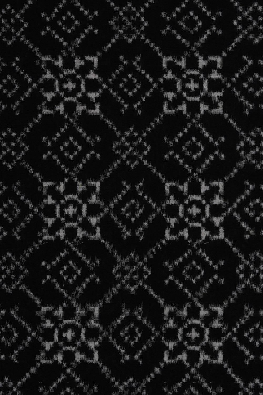 Image of Black Pochampally Ikat Cotton Saree