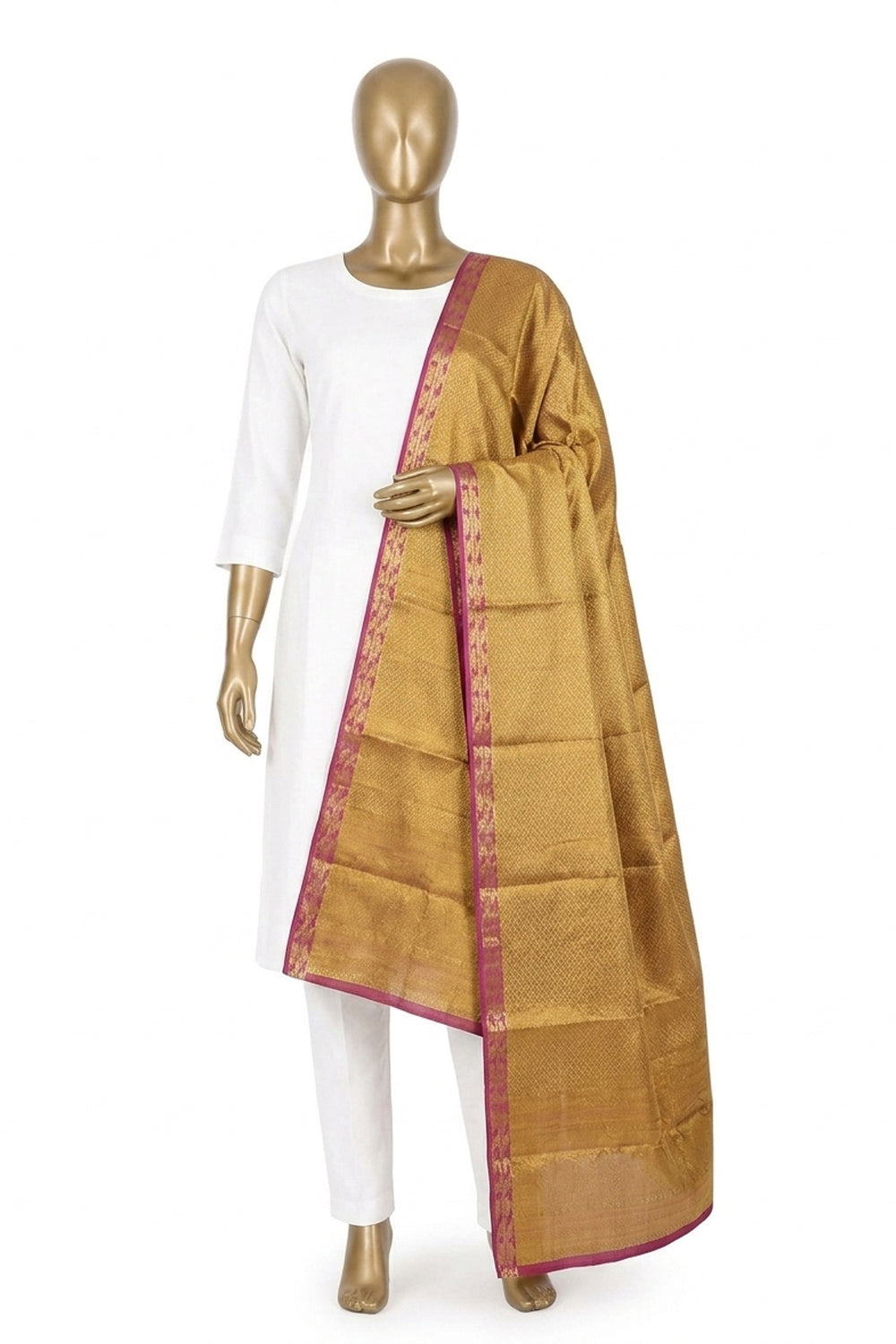 Image of Gold Kanchipattu Dupatta