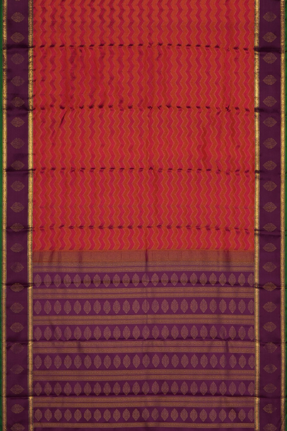 Image of Fuchsia-Pink Arani Silk Brocade Saree