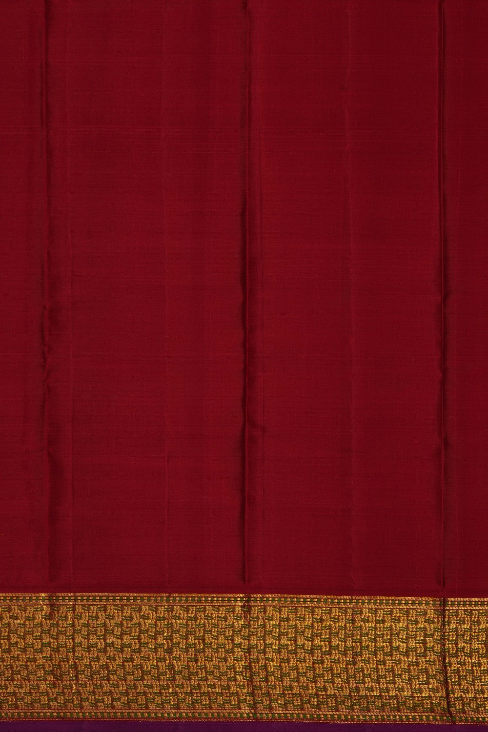 Image of Red Arani Silk Kattam Saree