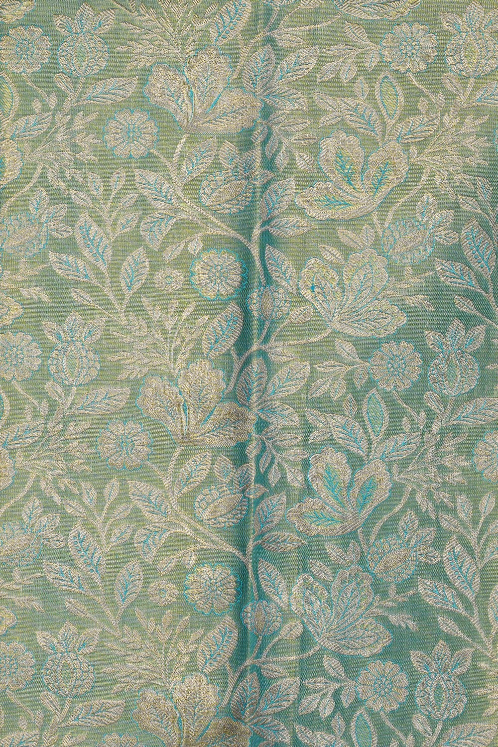 Image of Blue Kanchipattu Tissue Brocade Saree
