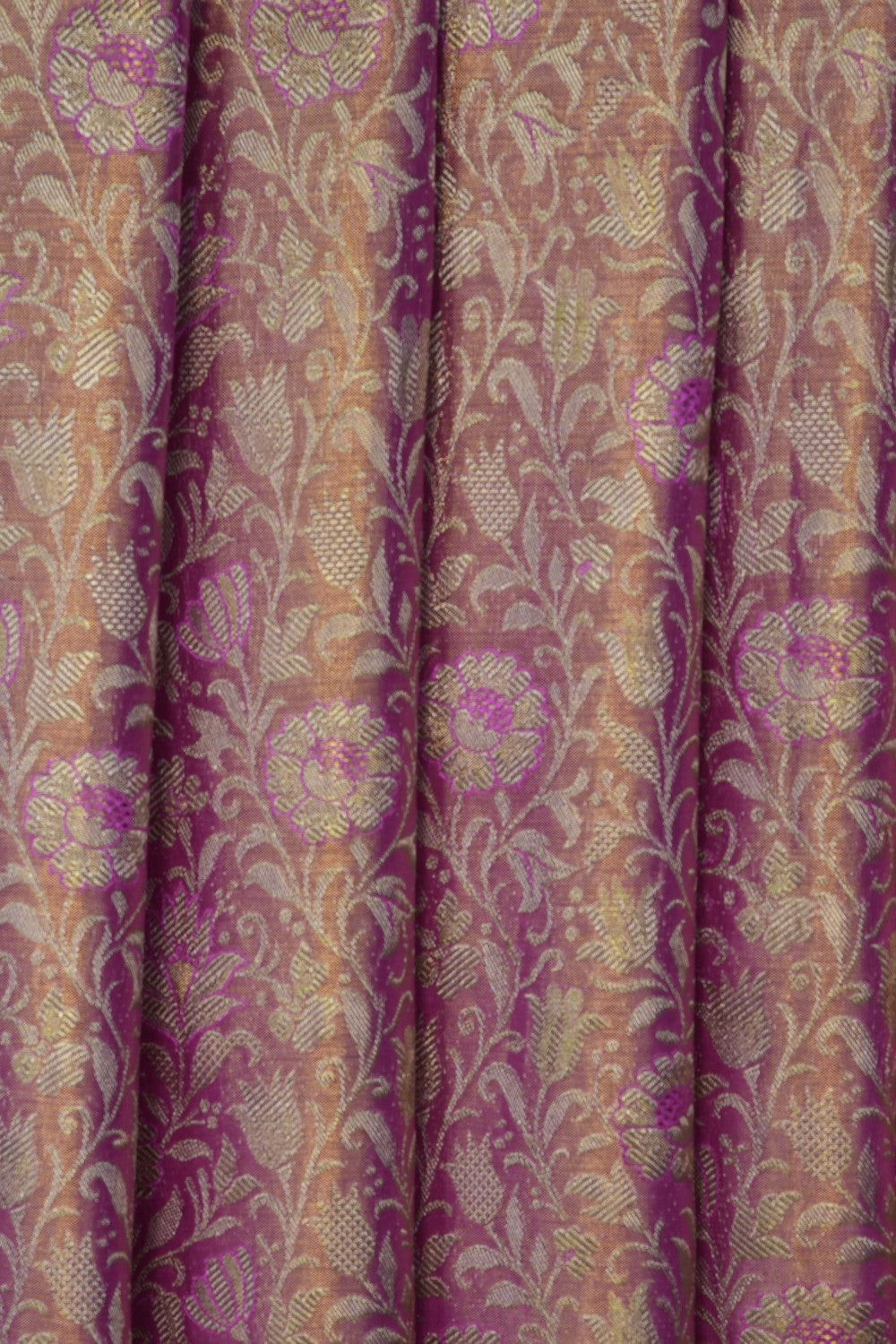 Image of Pink Kanchipattu Tissue Brocade Saree