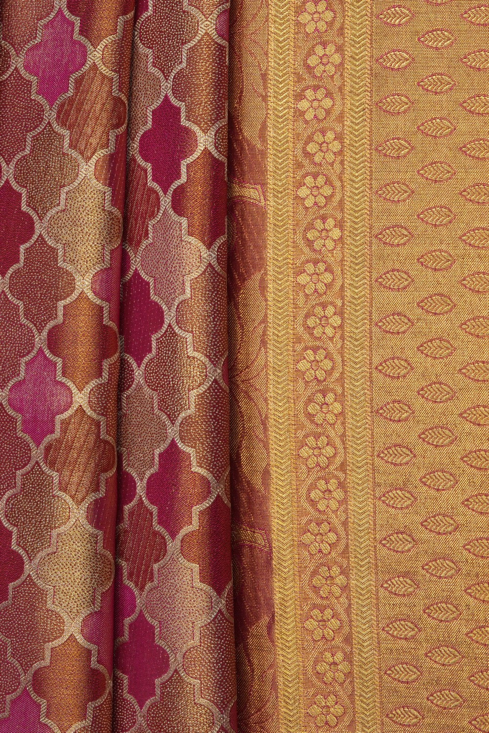 Image of Gold Kanchipattu Tissue Brocade Saree