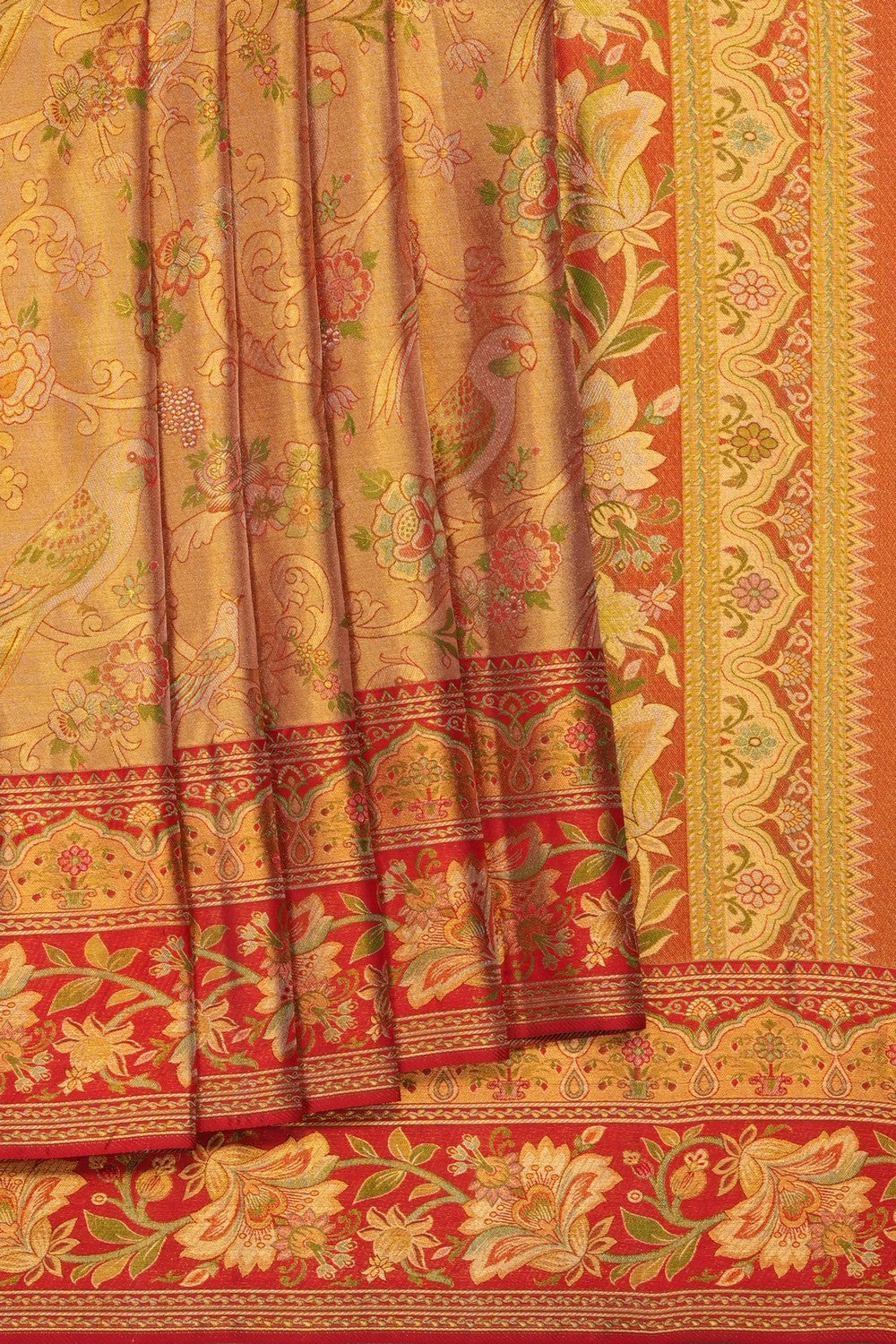 Image of Gold Kanchipattu Tissue Brocade Saree