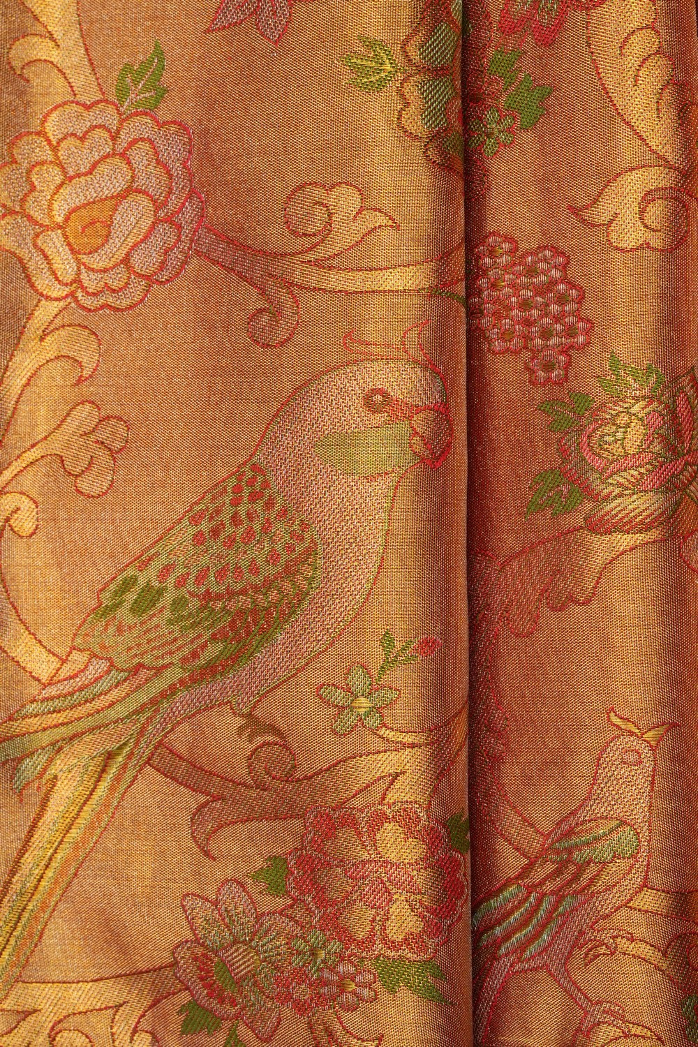 Image of Gold Kanchipattu Tissue Brocade Saree