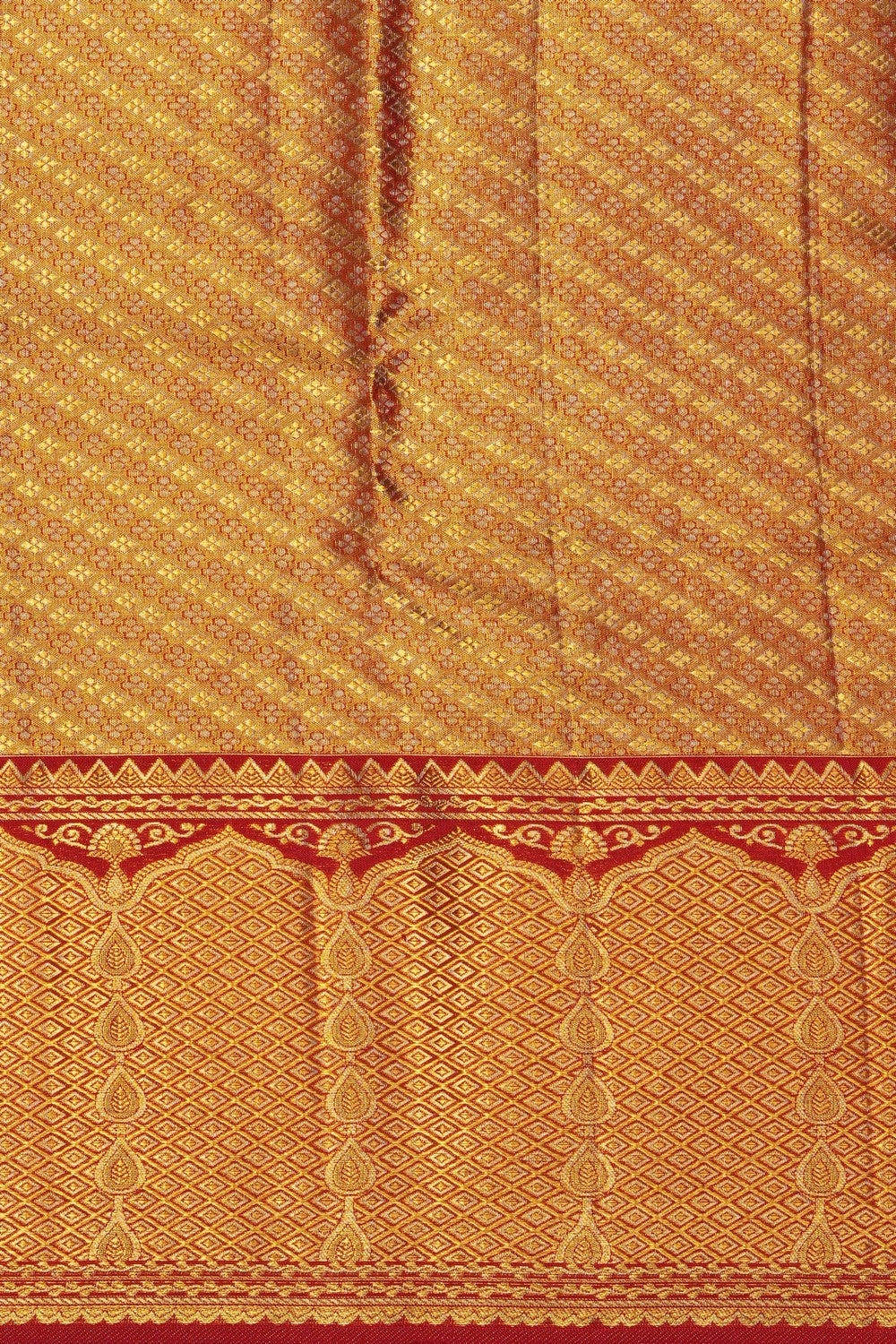 Image of Gold Kanchipattu Tissue Brocade Saree
