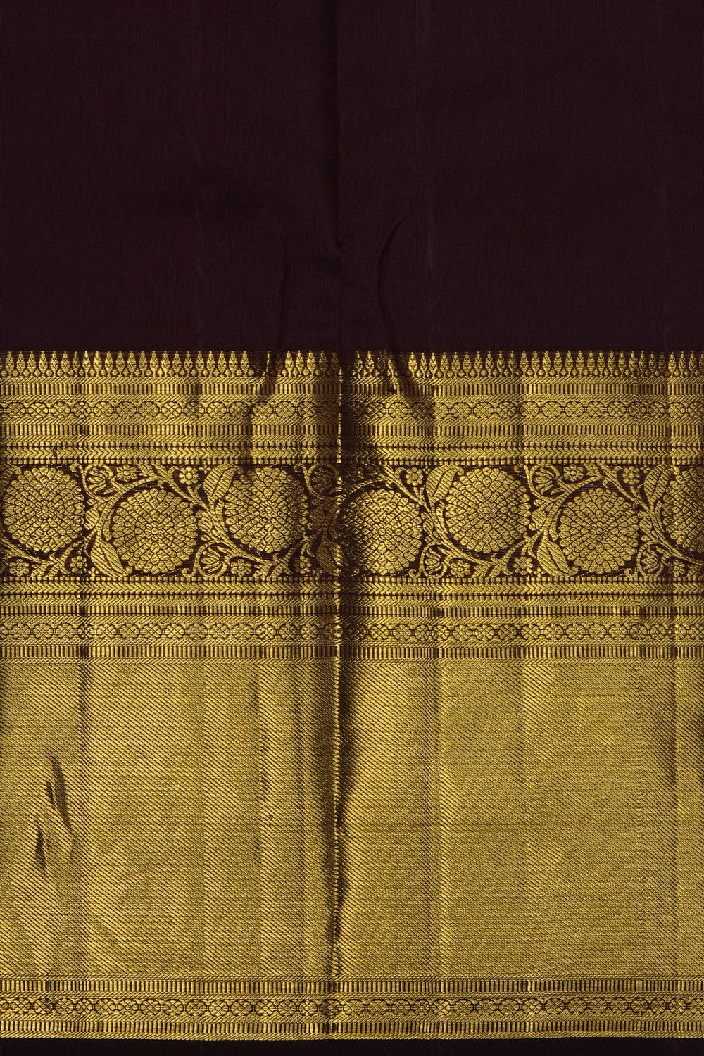Image of Rust-Orange South Silk Saree