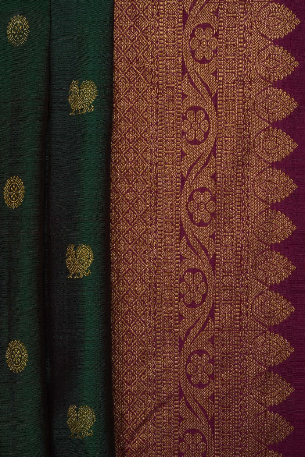 Image of Green South Silk Saree