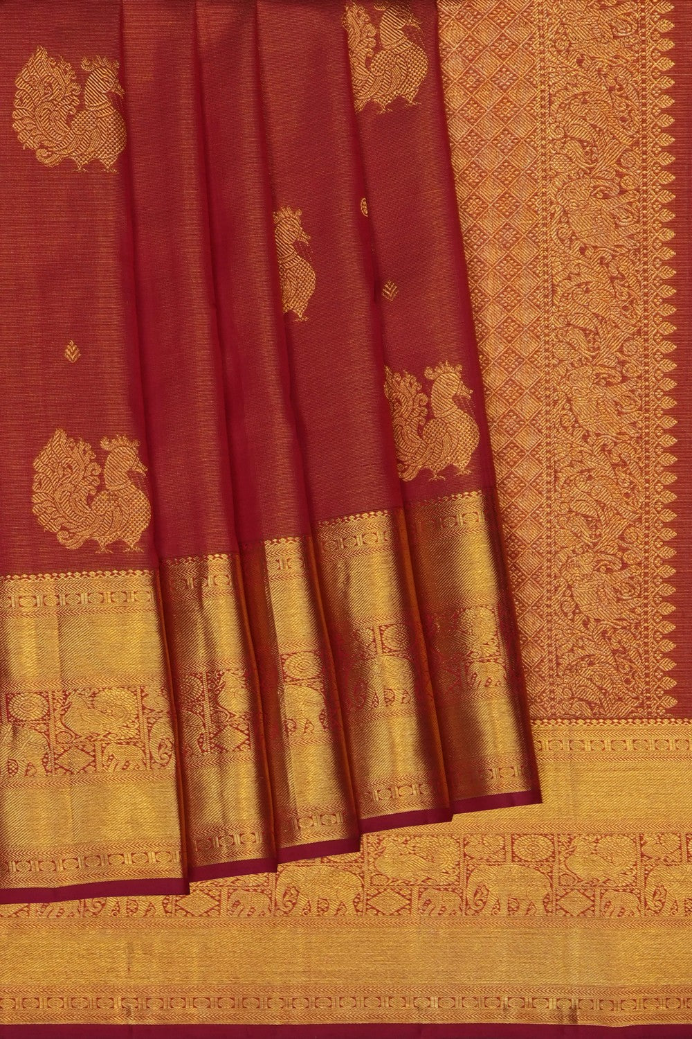 Image of Red South Silk Saree