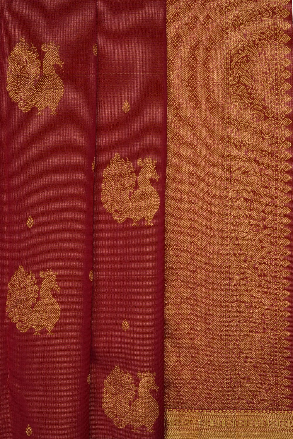 Image of Red South Silk Saree