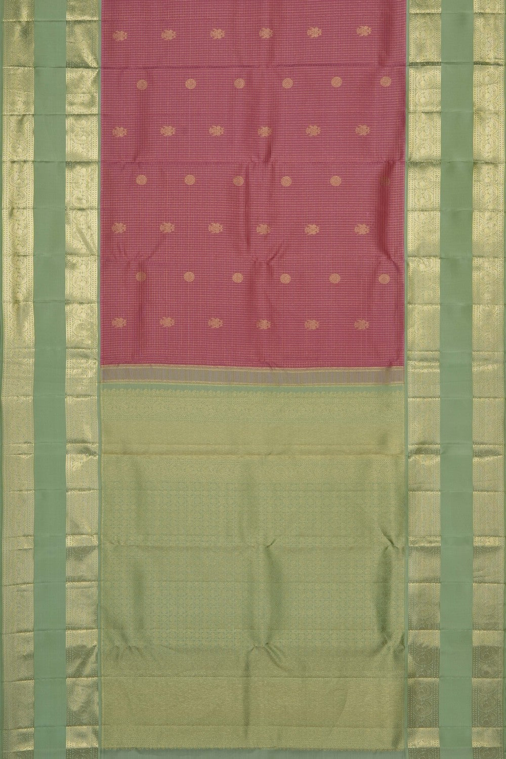 Image of Pink Kanchipattu Kattam Saree